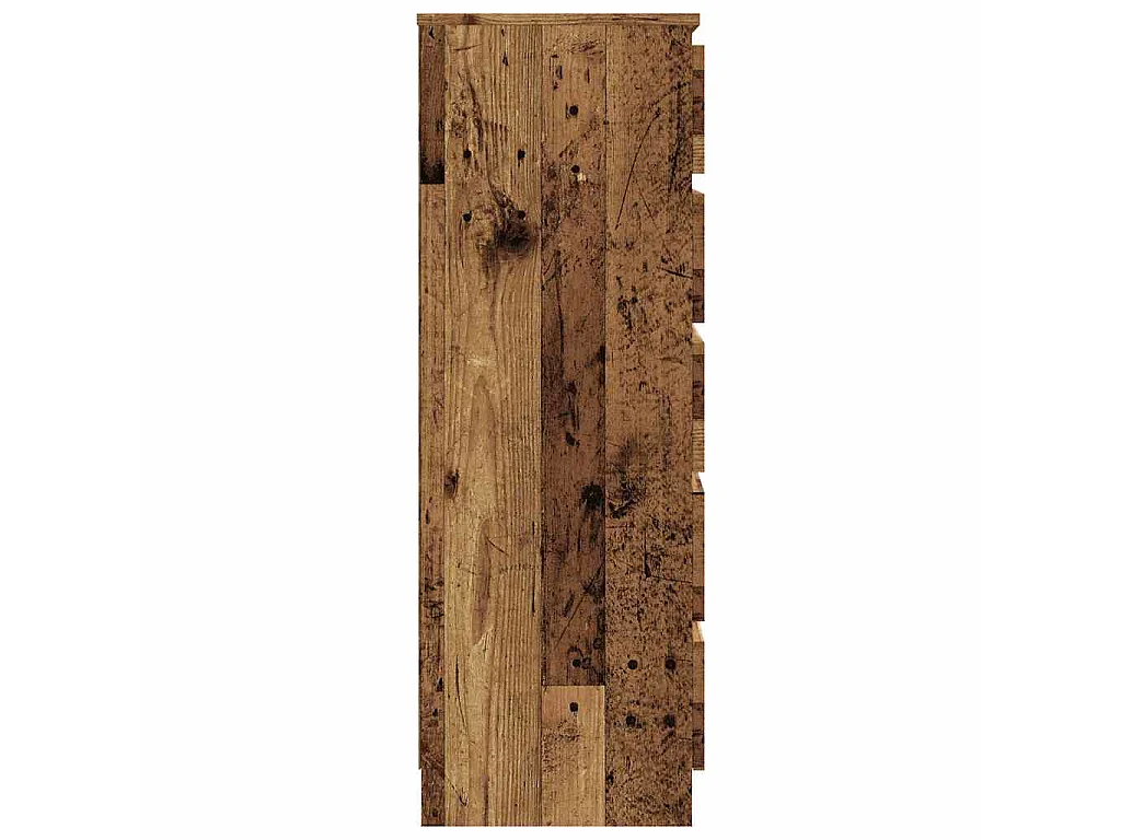 Cajonera de tablero de madera envejecida, 60 × 36 × 103 cm