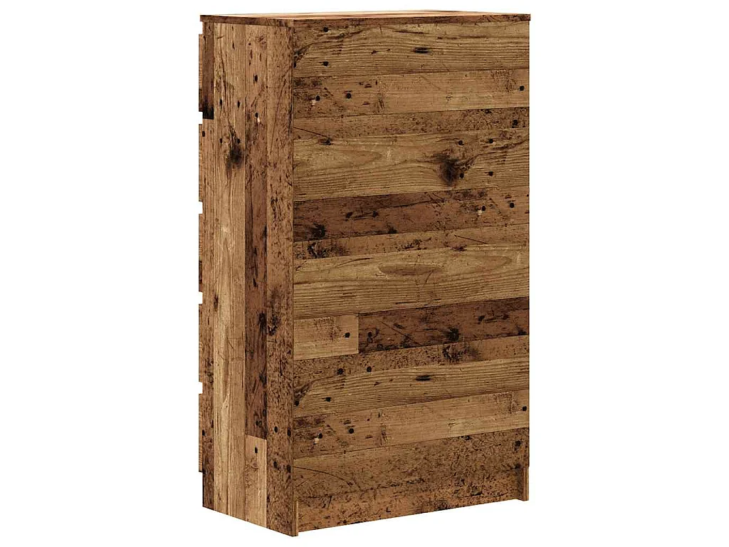 Cajonera de tablero de madera envejecida, 60 × 36 × 103 cm
