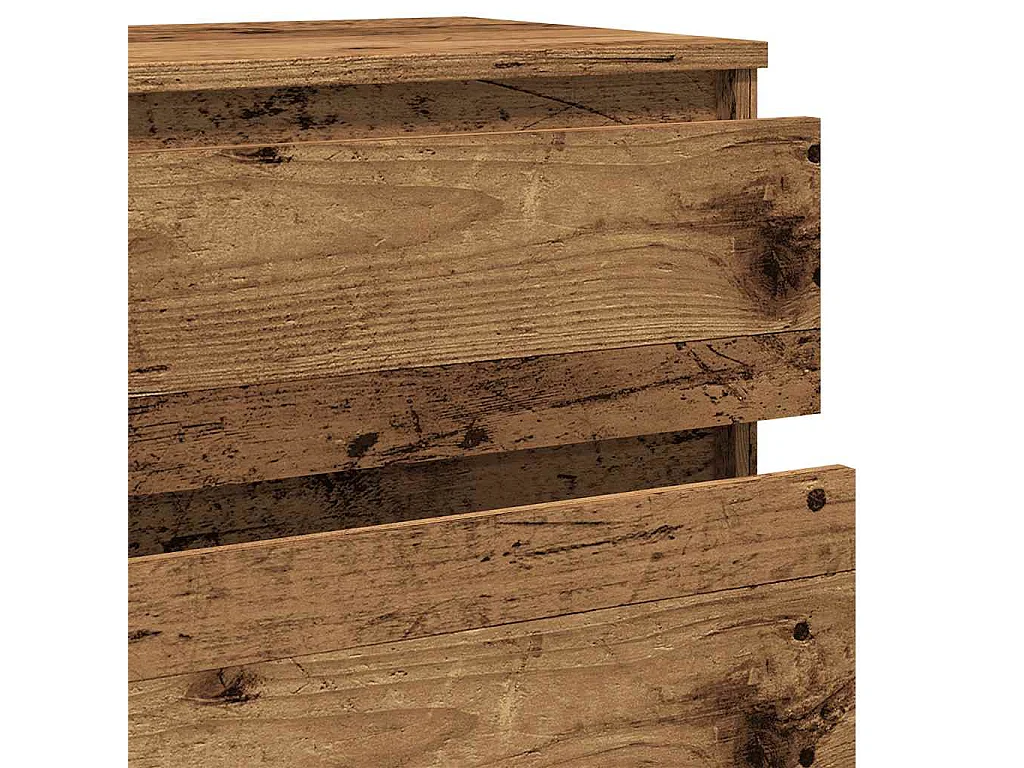 Cajonera de tablero de madera envejecida, 60 × 36 × 103 cm