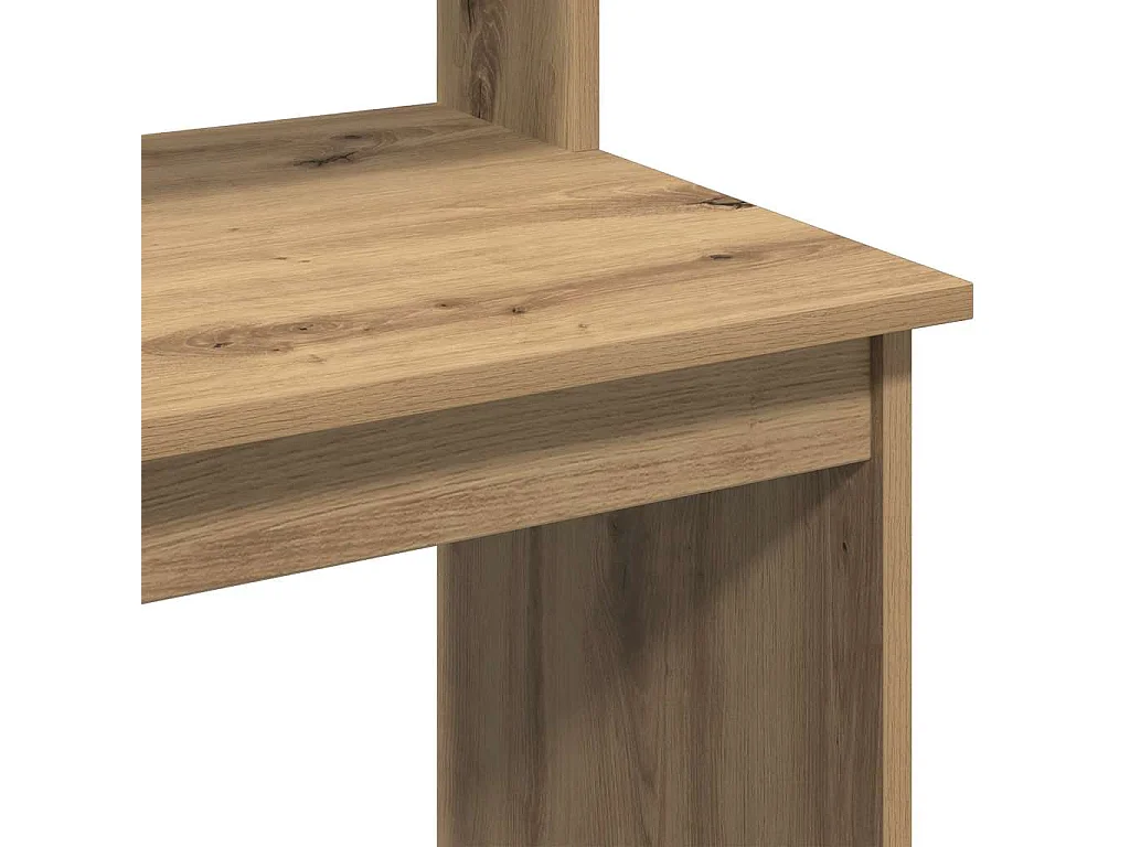 Escritorio con estantes de madera roble artesanal 102 × 45 × 148 cm