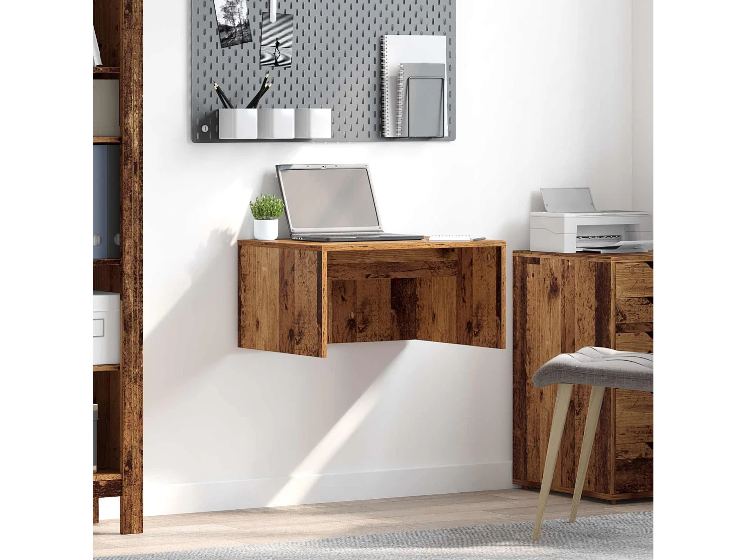 Bureau mural Bois Ancien 60 x 45 x 30 cm Bois d'ingénierie