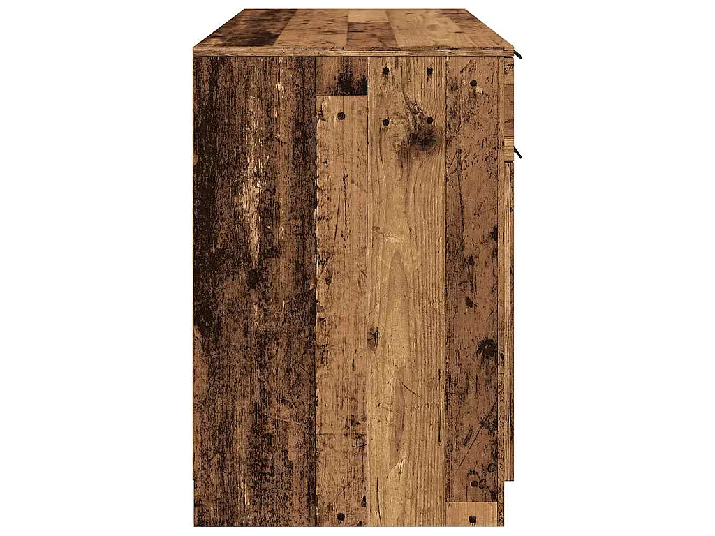 Escritorio de madera contrachapada color madera vieja, 100 × 50 × 75 cm