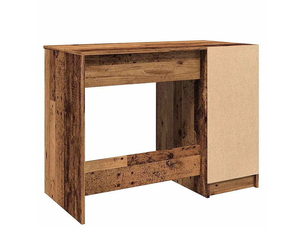 Escritorio de madera contrachapada color madera vieja, 100 × 50 × 75 cm
