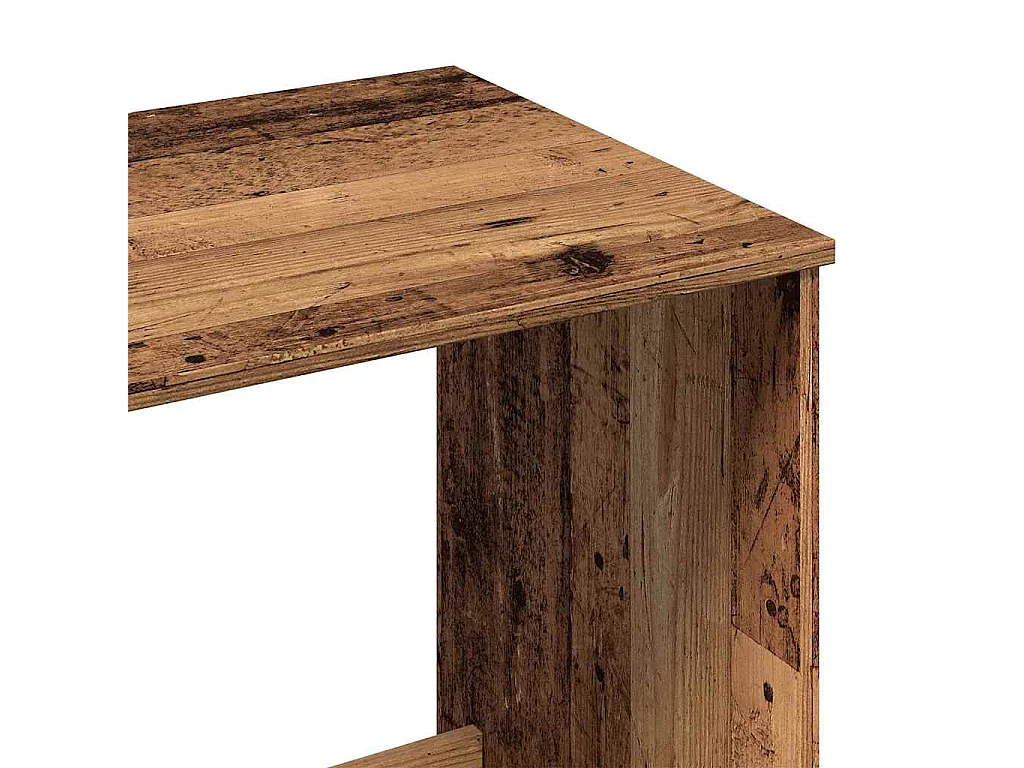 Escritorio de madera contrachapada color madera vieja, 100 × 50 × 75 cm