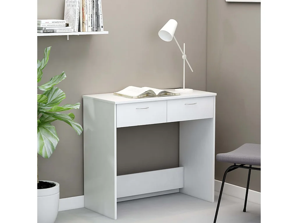 Bureau Blanc 80x40x75 cm Bois d'ingénierie