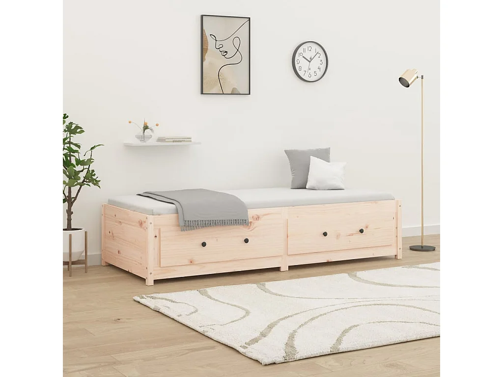Lit de jour sans matelas 80x200 cm bois de pin massif