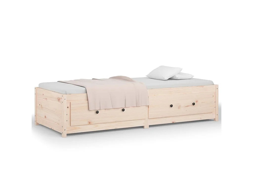 Sofá cama sin colchón de madera maciza de pino, 80 × 200 cm