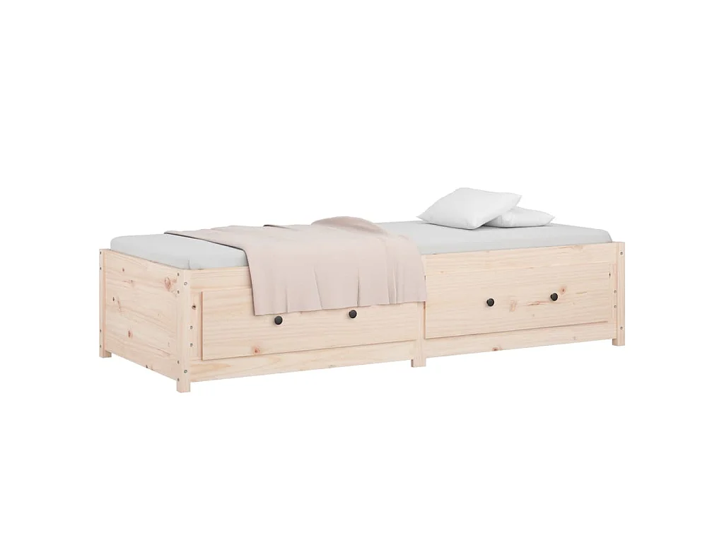 Sofá cama sin colchón de madera maciza de pino, 80 × 200 cm