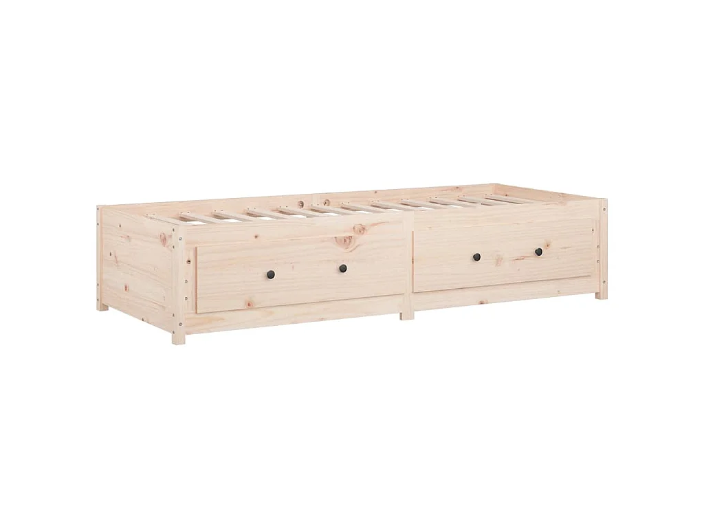 Sofá cama sin colchón de madera maciza de pino, 80 × 200 cm