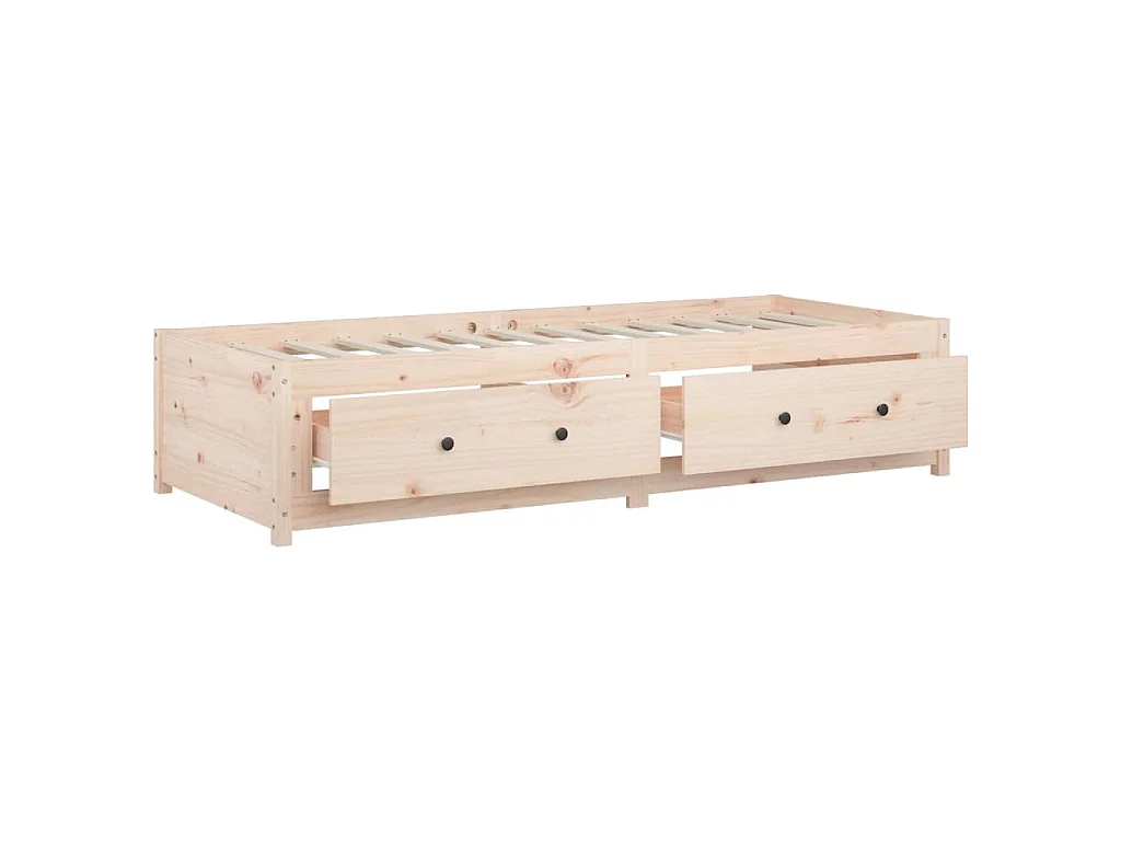 Sofá cama sin colchón de madera maciza de pino, 80 × 200 cm