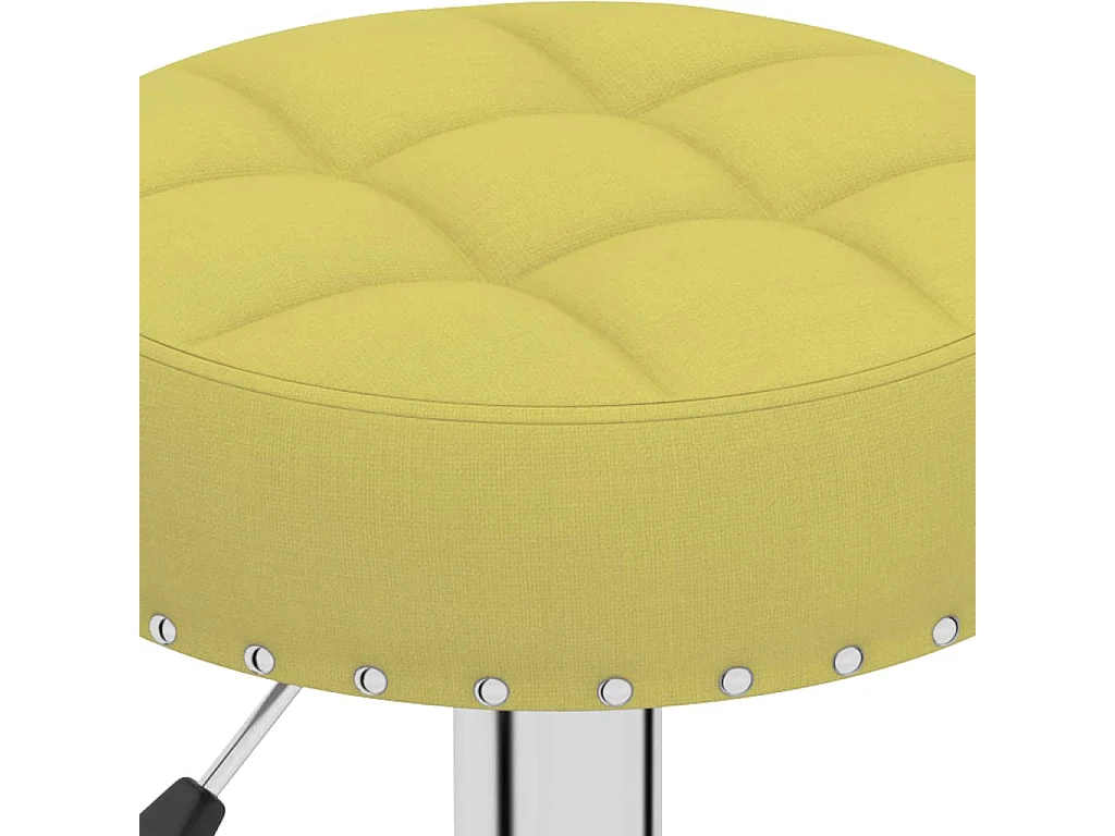 Taburetes de cocina, 2 piezas, de tela verde