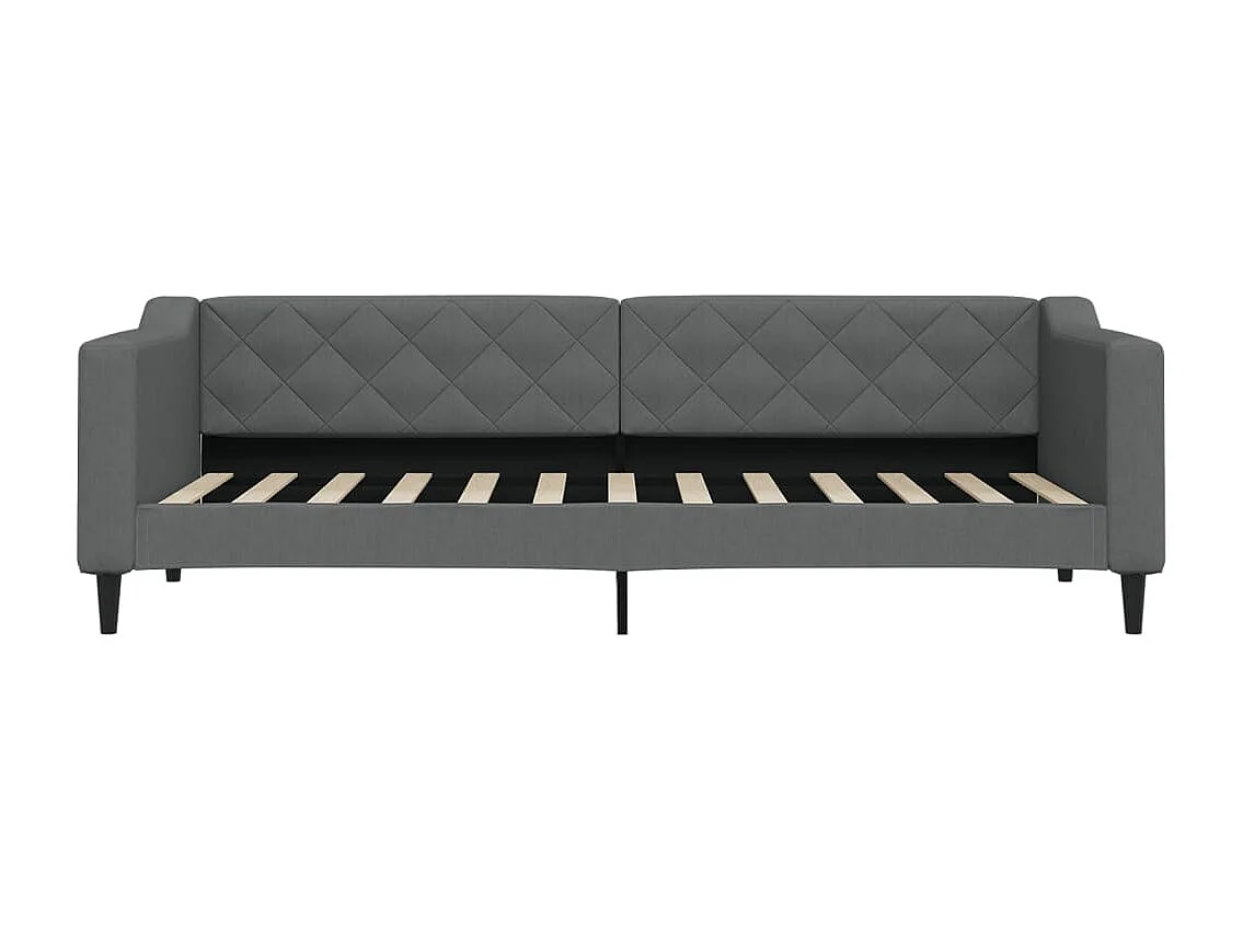 Lit de repos sans matelas gris foncé 80x200 cm tissu