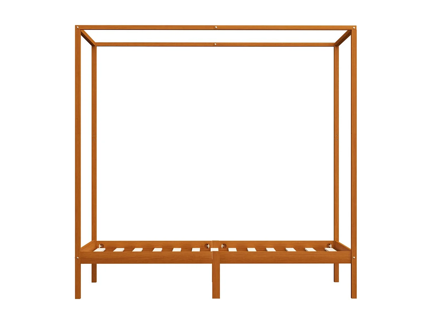 Cadre de lit à baldaquin sans matelas bois massif 90x200 cm