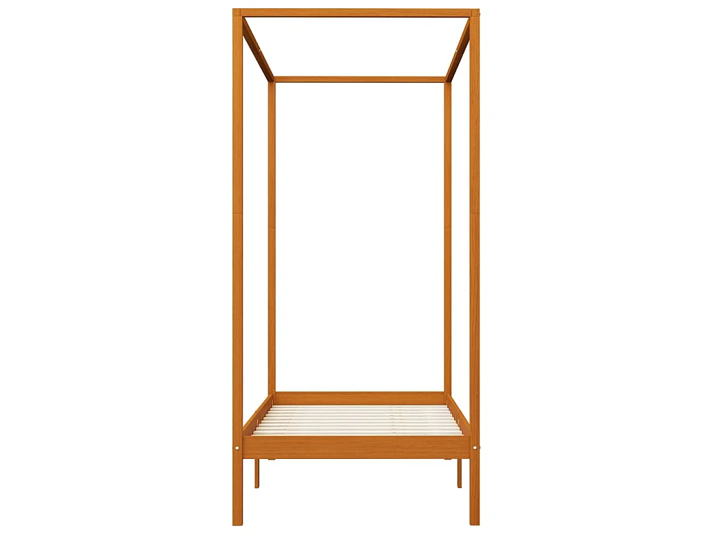 Cadre de lit à baldaquin sans matelas en bois massif 90 x 200 cm
