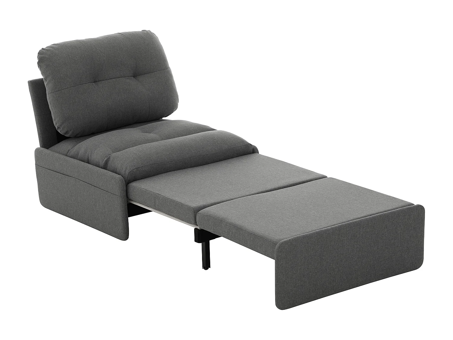 Canapé convertible moderne 2 en 1 - 195 x 81.5 x 90 cm - canapé-lit gigogne avec coussin - lin - gris