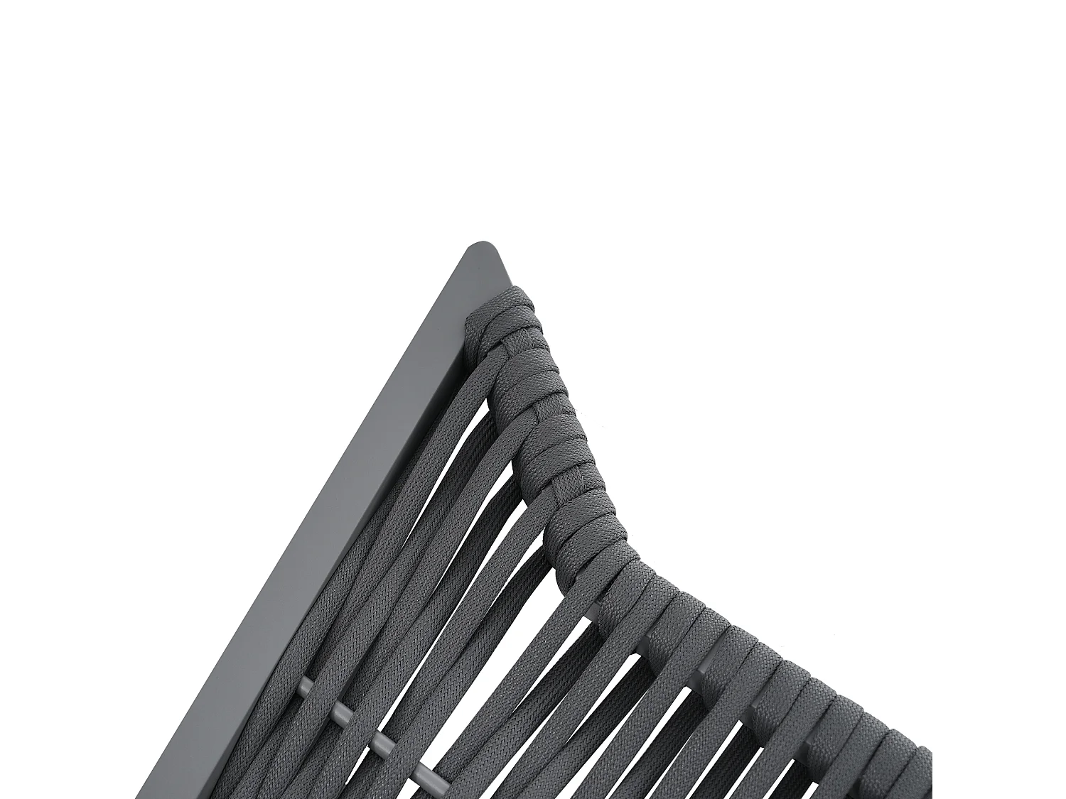 Ensemble salon de jardin 6 places - avec canapé d'angle + 2 tables plateau en verre - métal + Polyester - gris