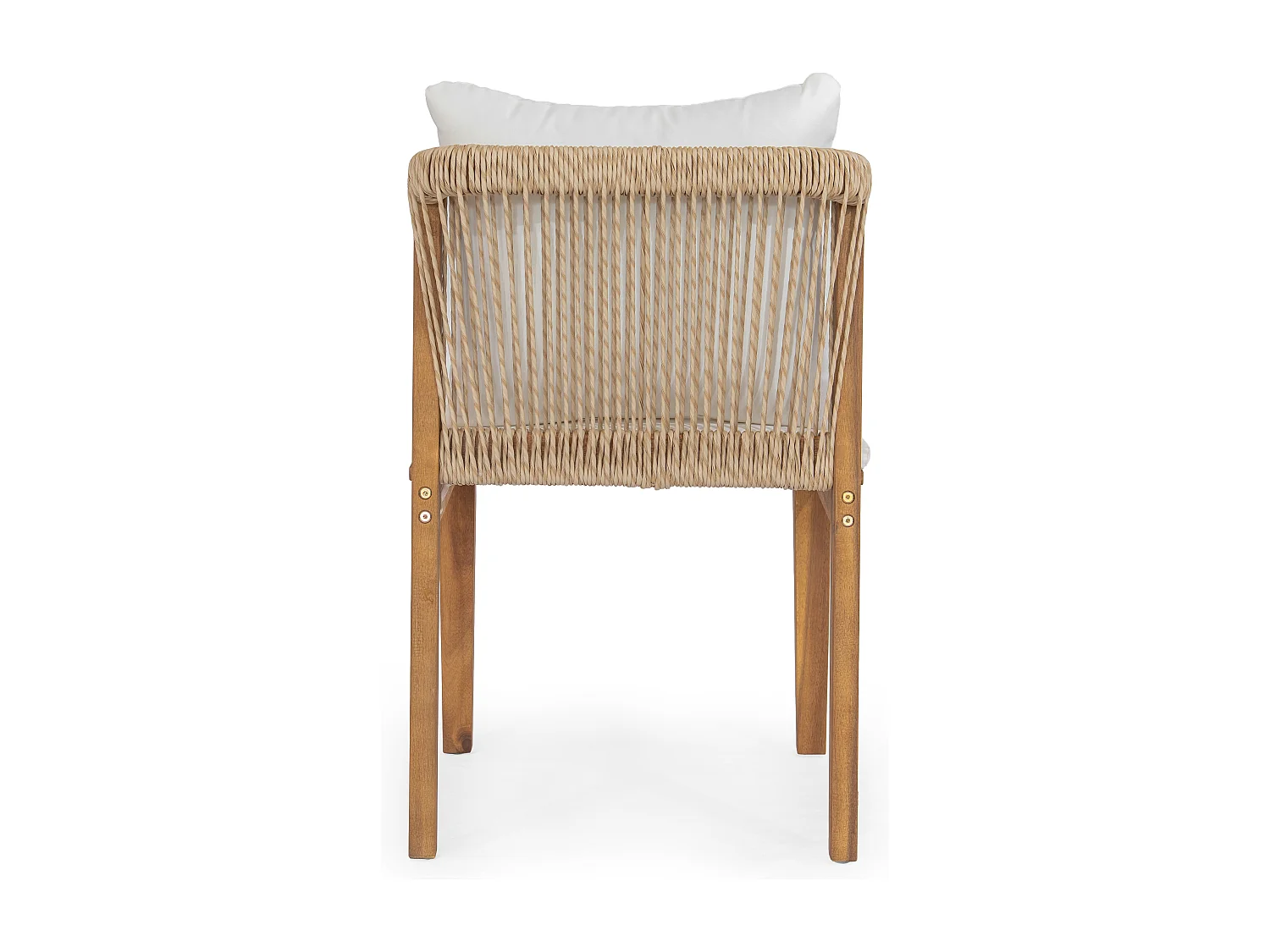 Ensemble table et chaise de jardin 6 places - avec 1 table + 6 chaises - Structure et plateau en bois massif - beige