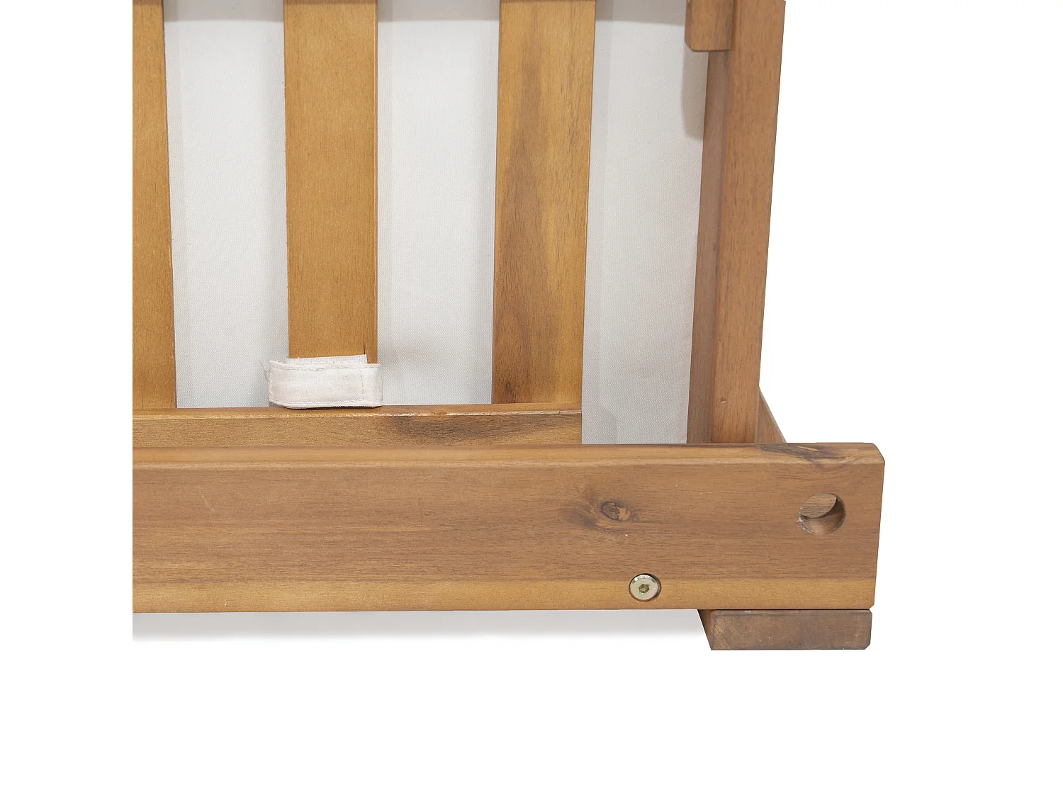 Cadeira de jardim dupla suspensa - 129 x 62 x 60 cm - com almofada + 2 cordas (estrutura não incluída) - acácia - natural