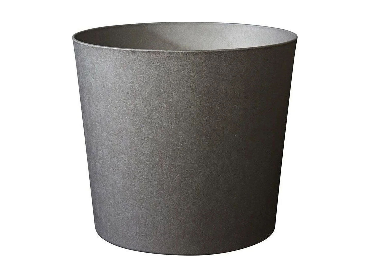 Vaso per fiori conico EDA Element 40 cm, 30 L, effetto testurizzato antracite, resistente al gelo e ai raggi UV, made in France
