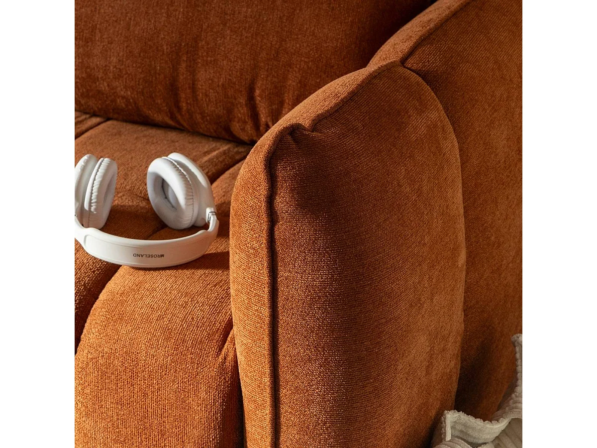 Canapé en tissu terracotta Kaori