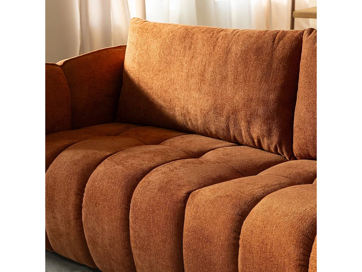 Canapé en tissu terracotta Kaori