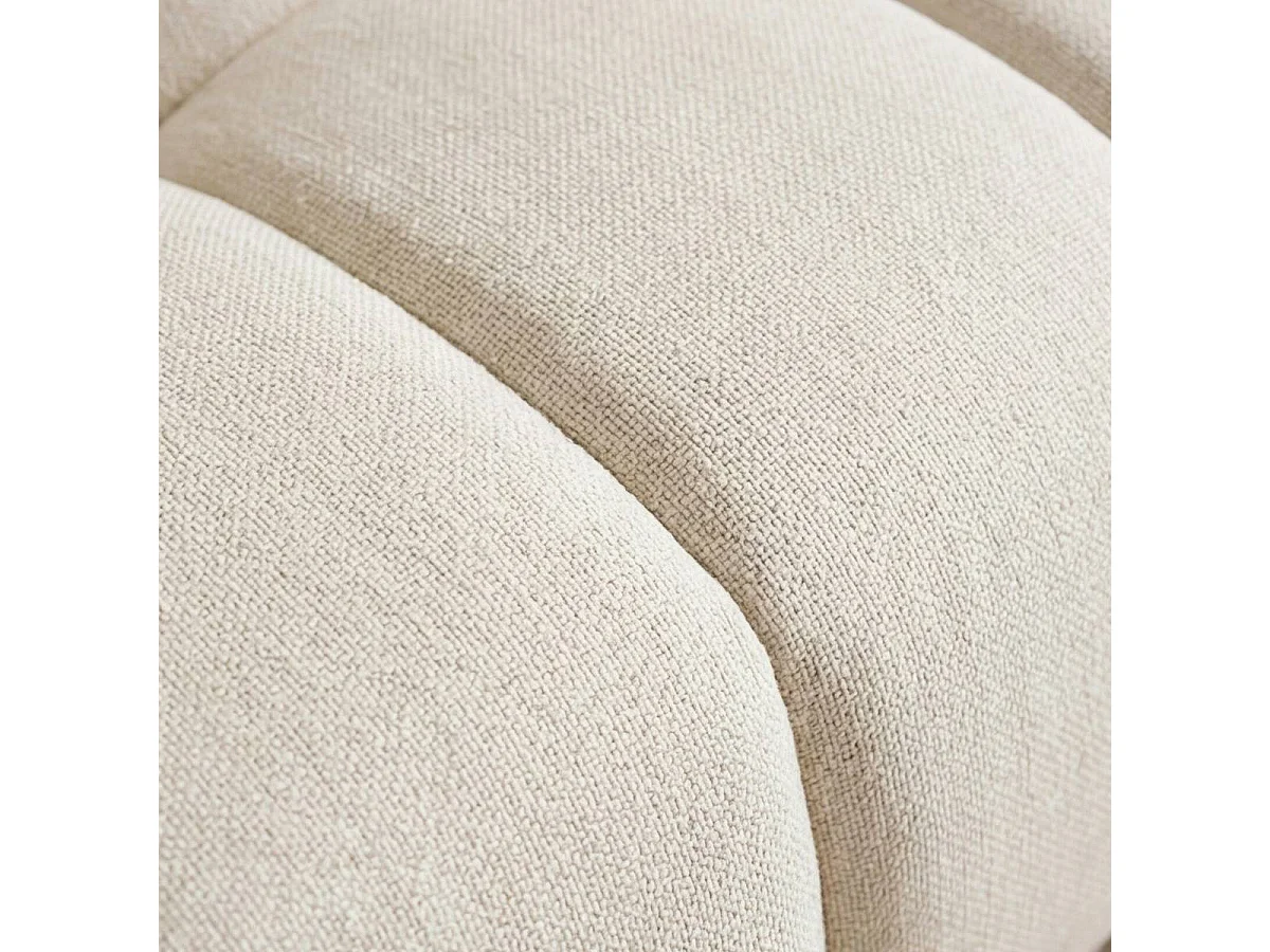 Canapé en tissu beige 3 places Kaori