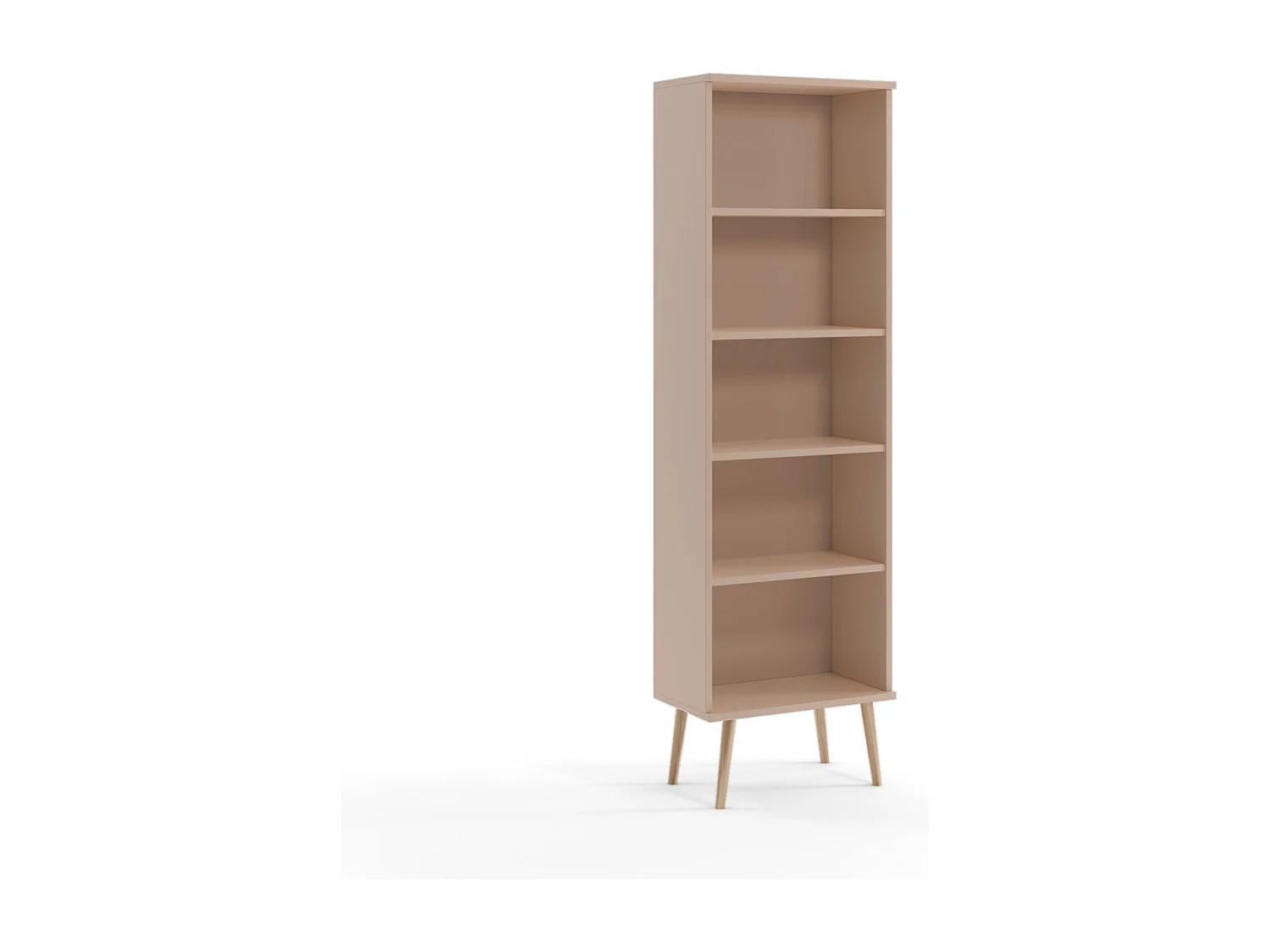 Boekenkast NATURA 180 cm Beige Macchiato 4 verstelbare planken