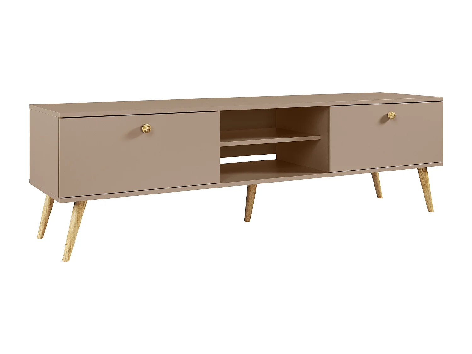 Lowboard NATURA, 170 cm, Beige Macchiato, 2 Schubladen mit Soft-Close