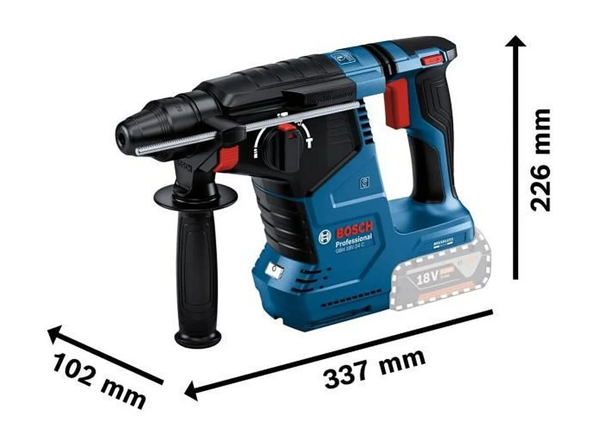 Perforateur sans fil Bosch GBH 18V-24 C Professional (machine uniquement)