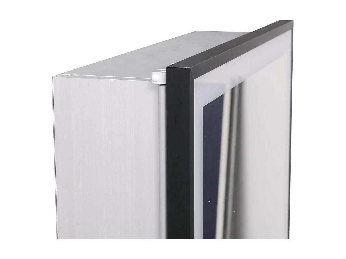Black Rectangular LED Mirror Cabinet with Adjustable Lighting