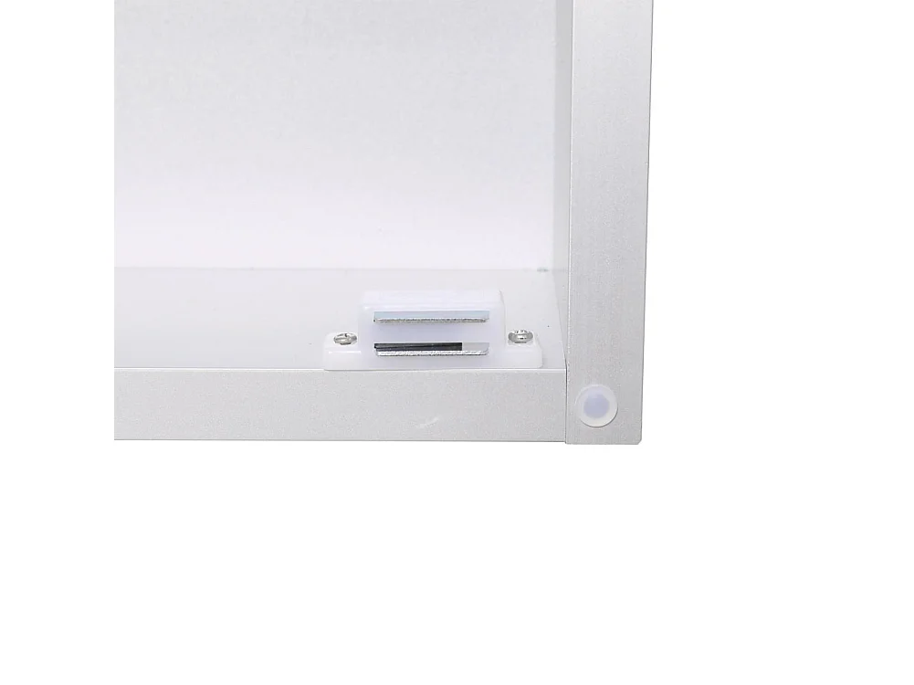 Black Rectangular LED Mirror Cabinet with Adjustable Lighting