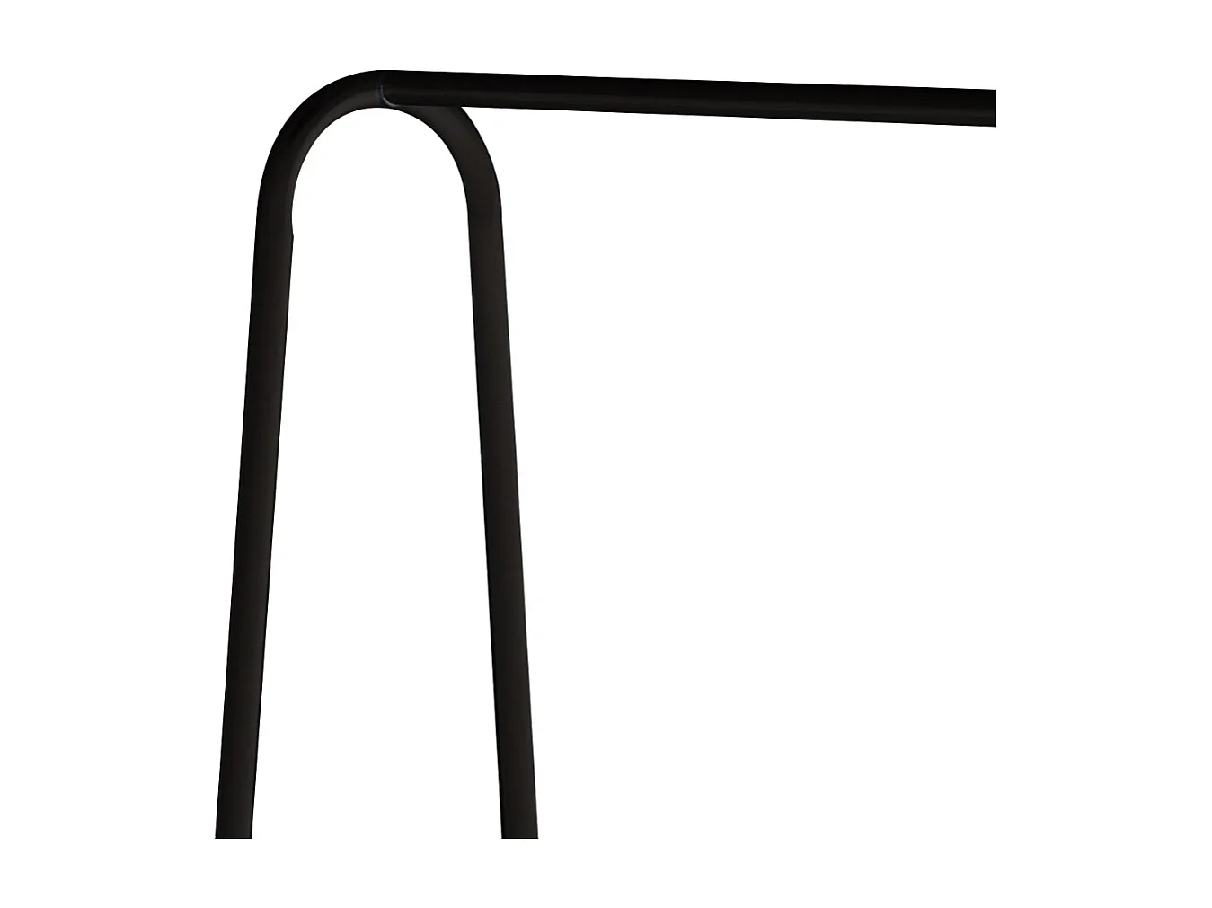 Black Freestanding Metal Clothes Rack with 2 Shelves