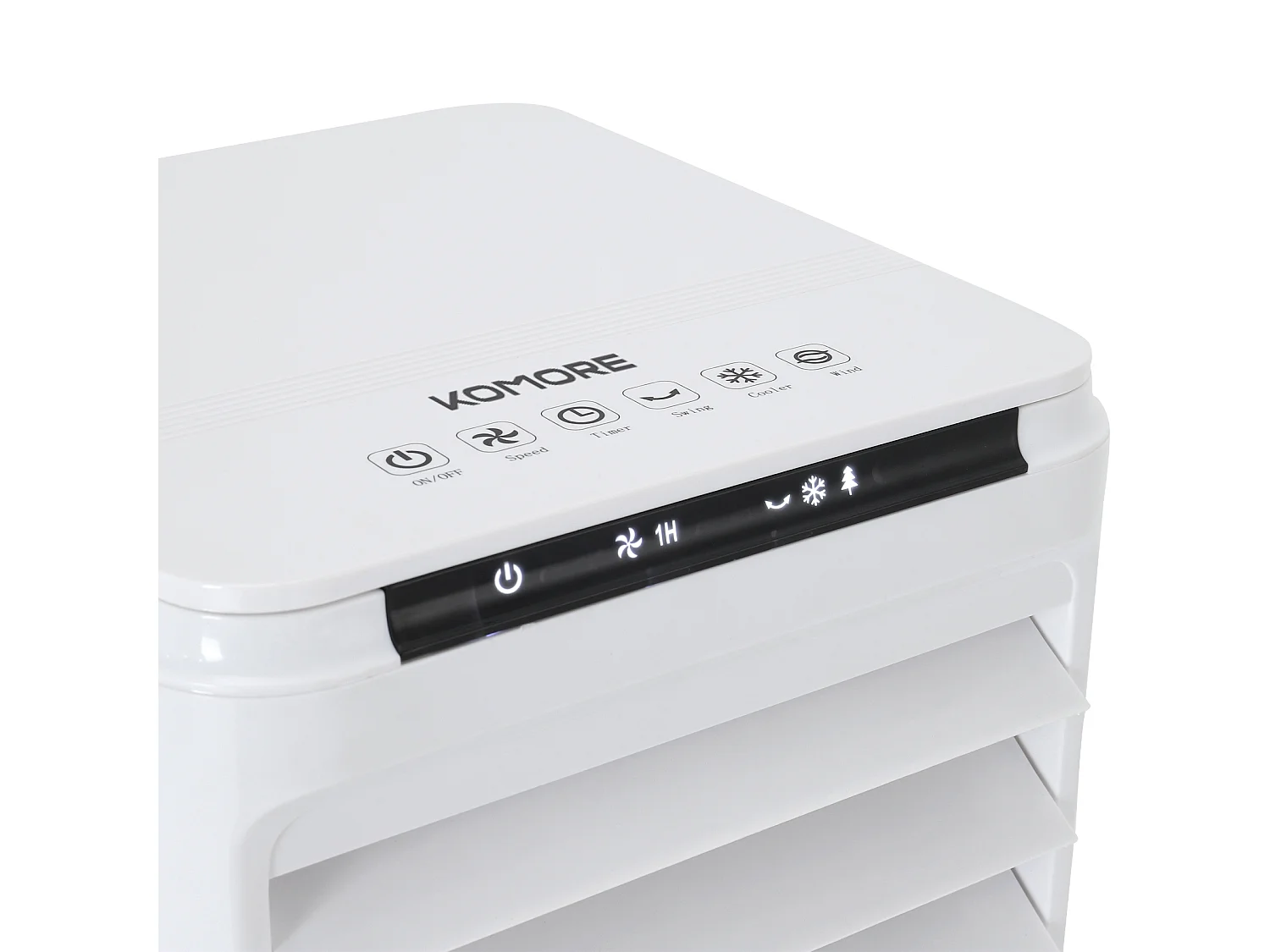 White 3-Speed 7L Air Cooler with LED Display and Remote