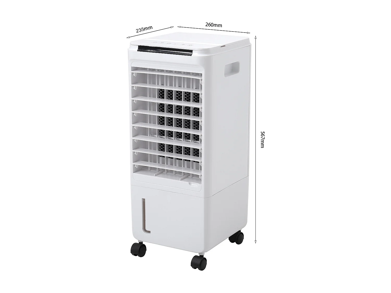 White 3-Speed 7L Air Cooler with LED Display and Remote