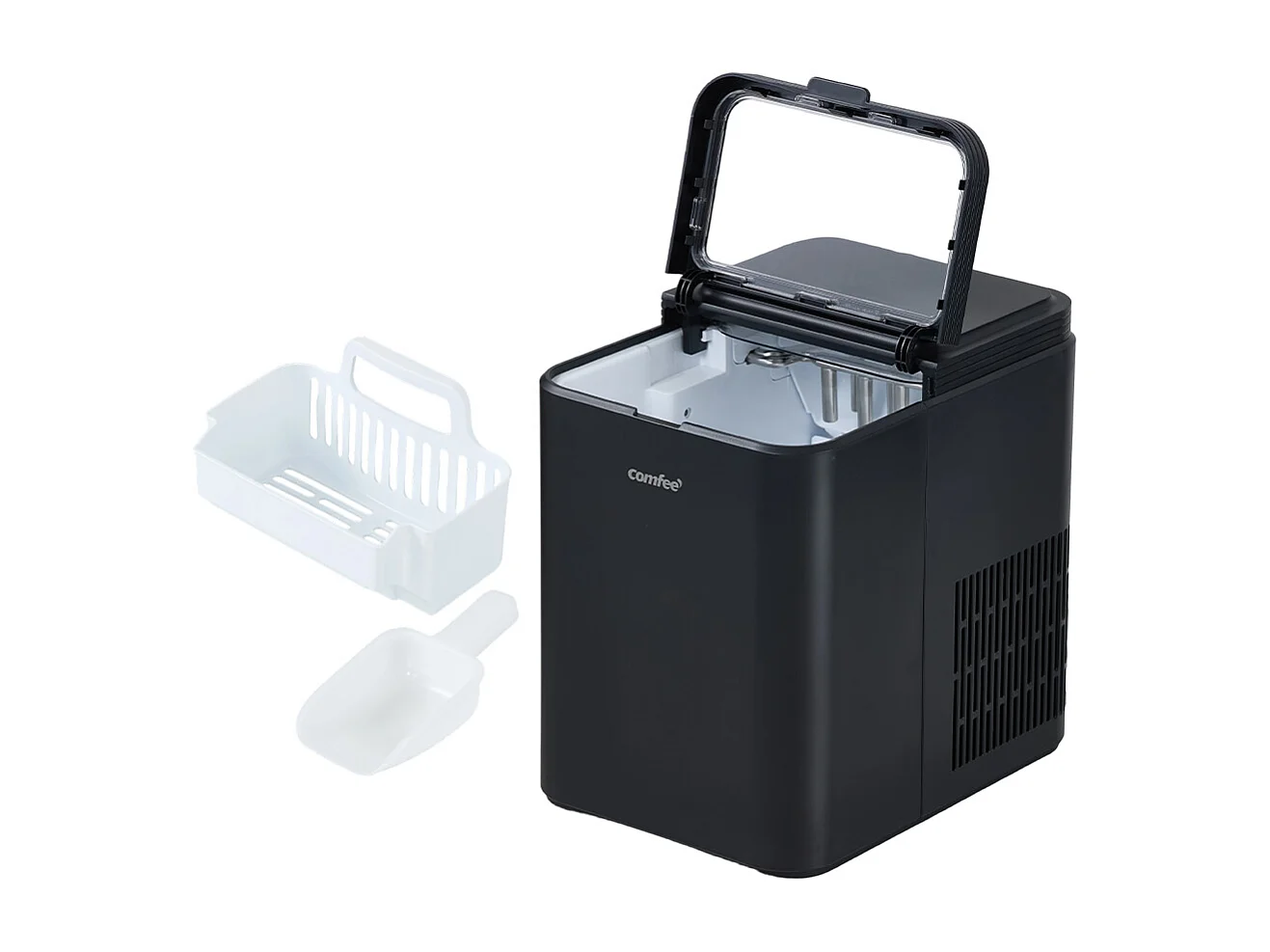 Black Compact Ice Maker with Fast 10–12 Minute Ice Production