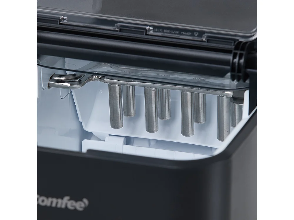 Black Compact Ice Maker with Fast 10–12 Minute Ice Production