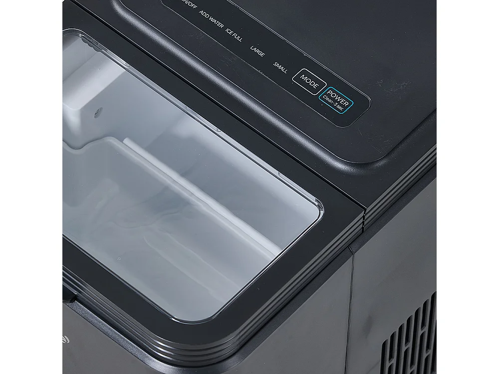 Black Compact Ice Maker with Fast 10–12 Minute Ice Production