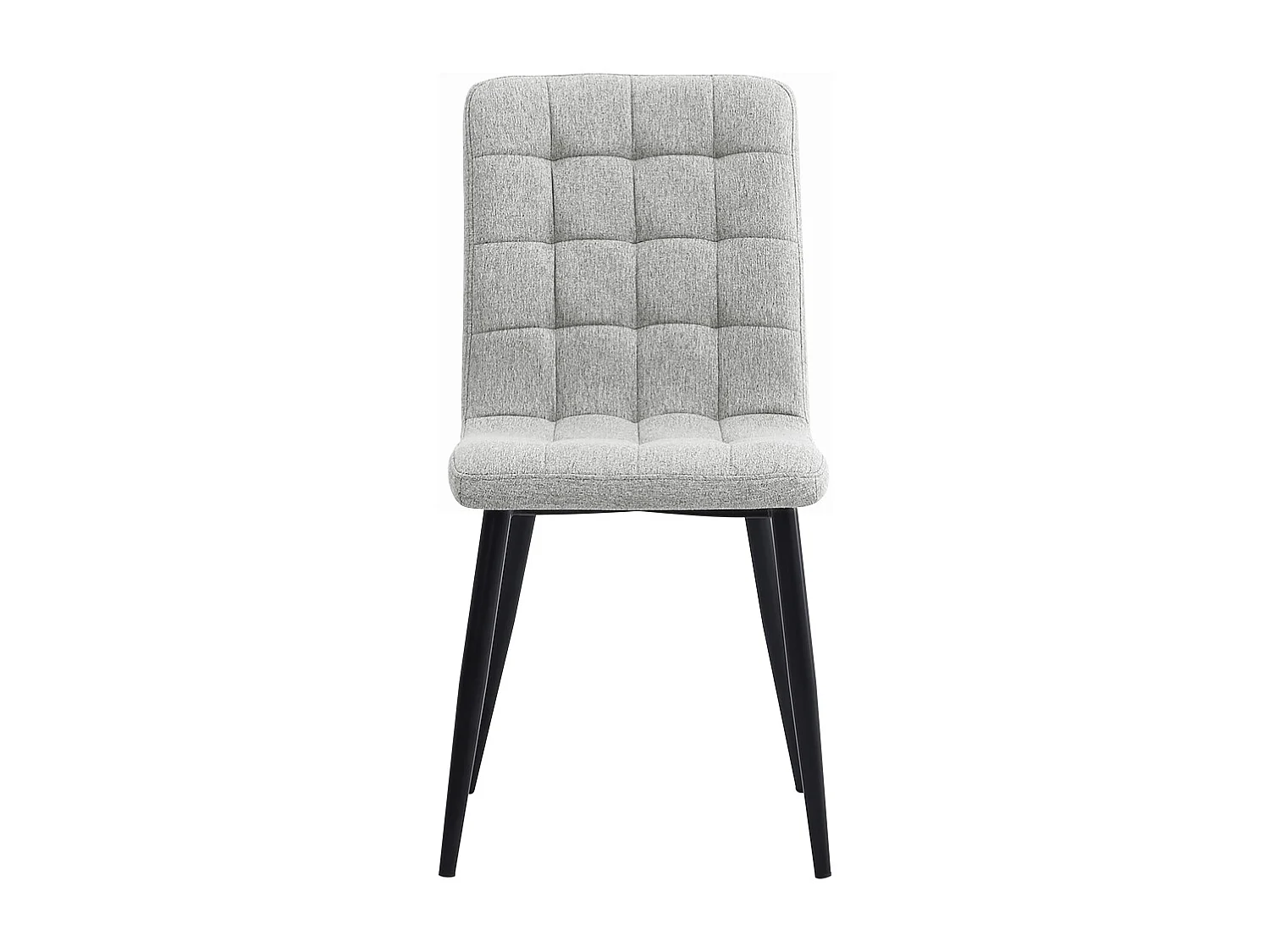 Set of 4 Greyish White Linen Dining Chairs