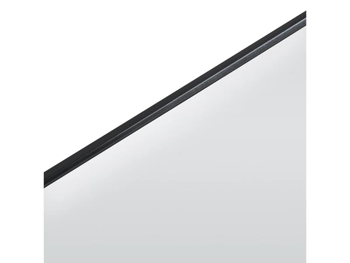 Black Metal Over the Door Full Length Mirror with Rounded Corners