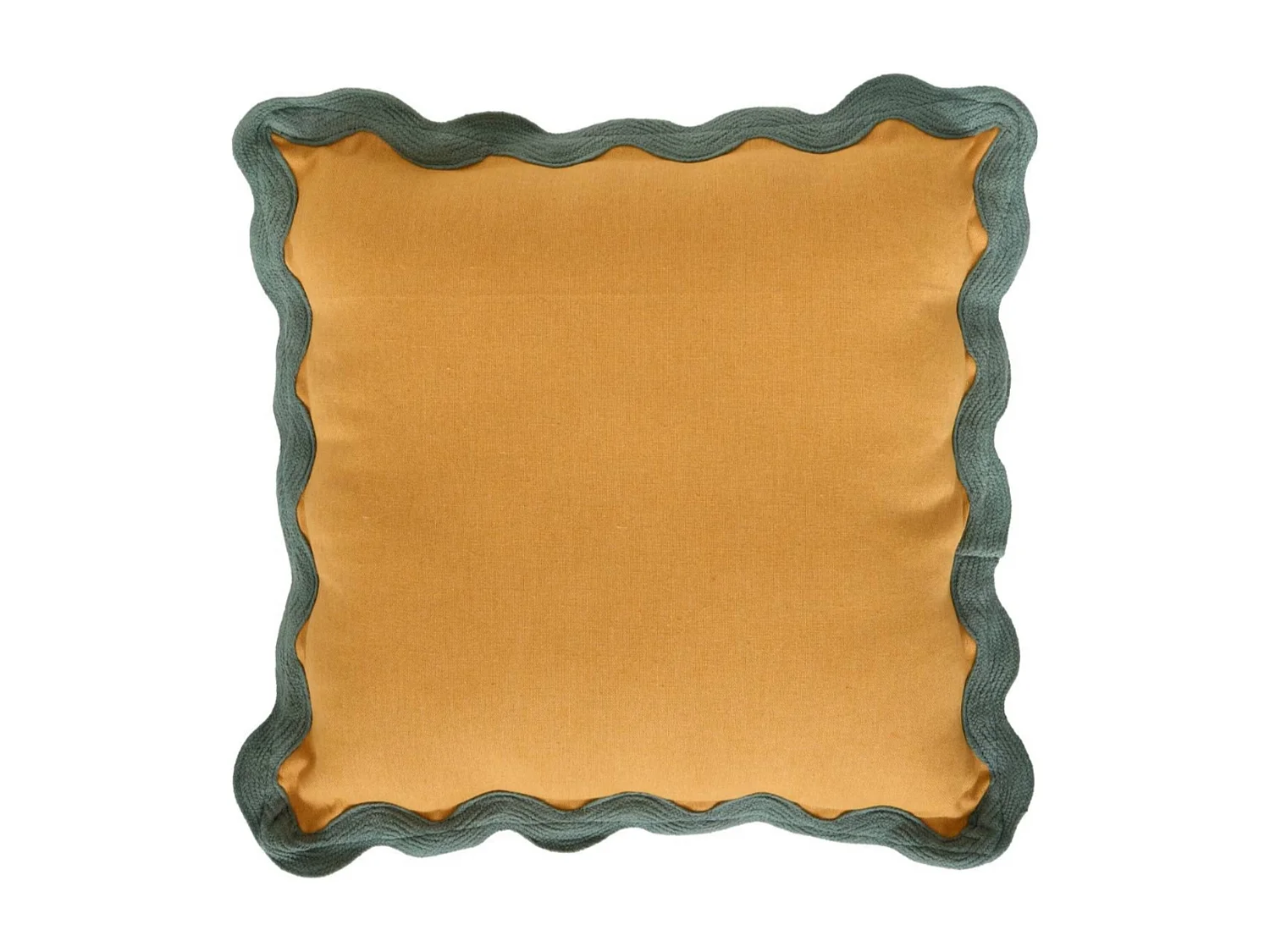 Coussin coton ocre 10x38x38cm