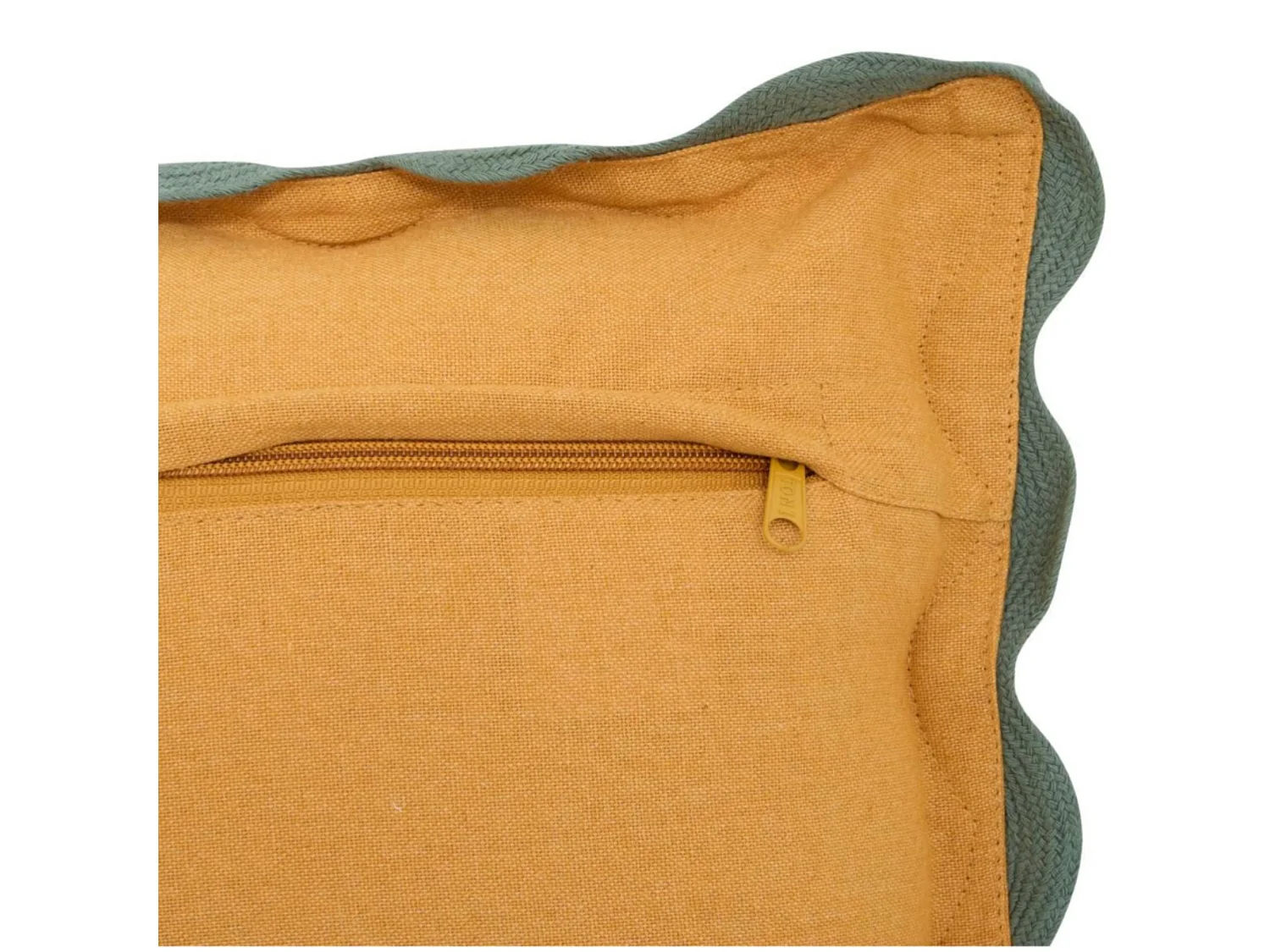 Coussin coton ocre 10x38x38cm
