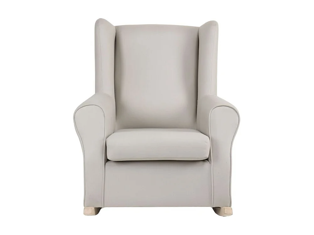 Schaukelsessel mit Beinen Holz beige 95x81x104cm