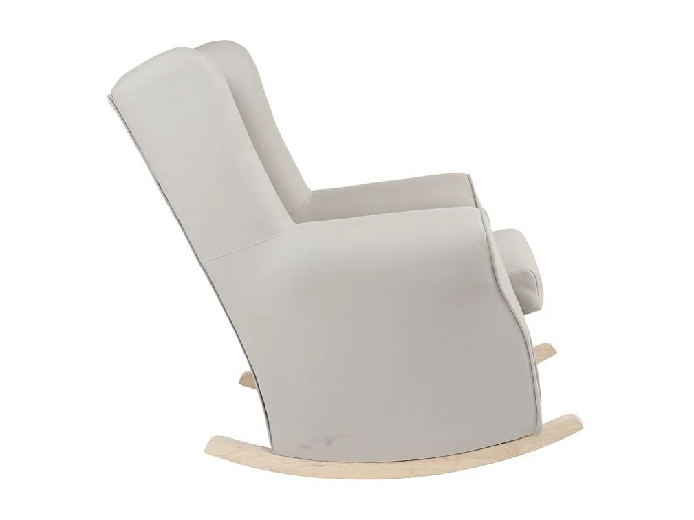 Schaukelsessel mit Beinen Holz beige 95x81x104cm