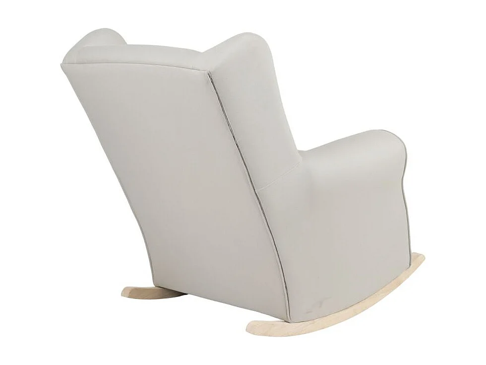 Schaukelsessel mit Beinen Holz beige 95x81x104cm