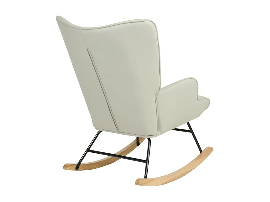 Poltrona de baloiço poliéster beige 91x68x85cm