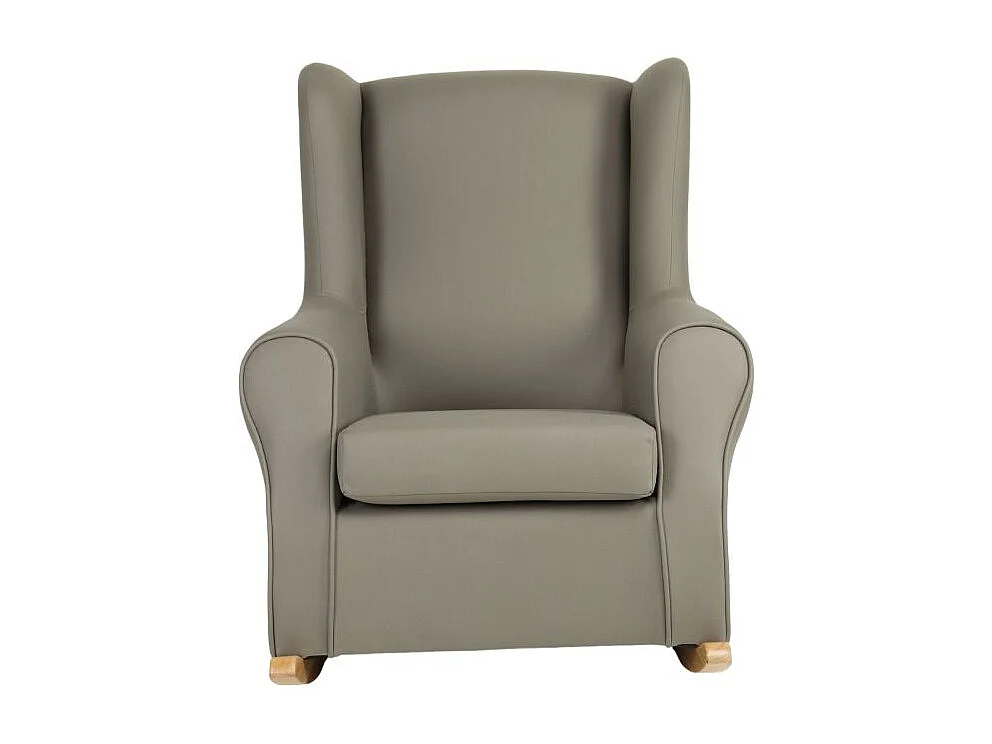 Poltrona de baloiço com pernas madeira cinzento 95x81x104cm