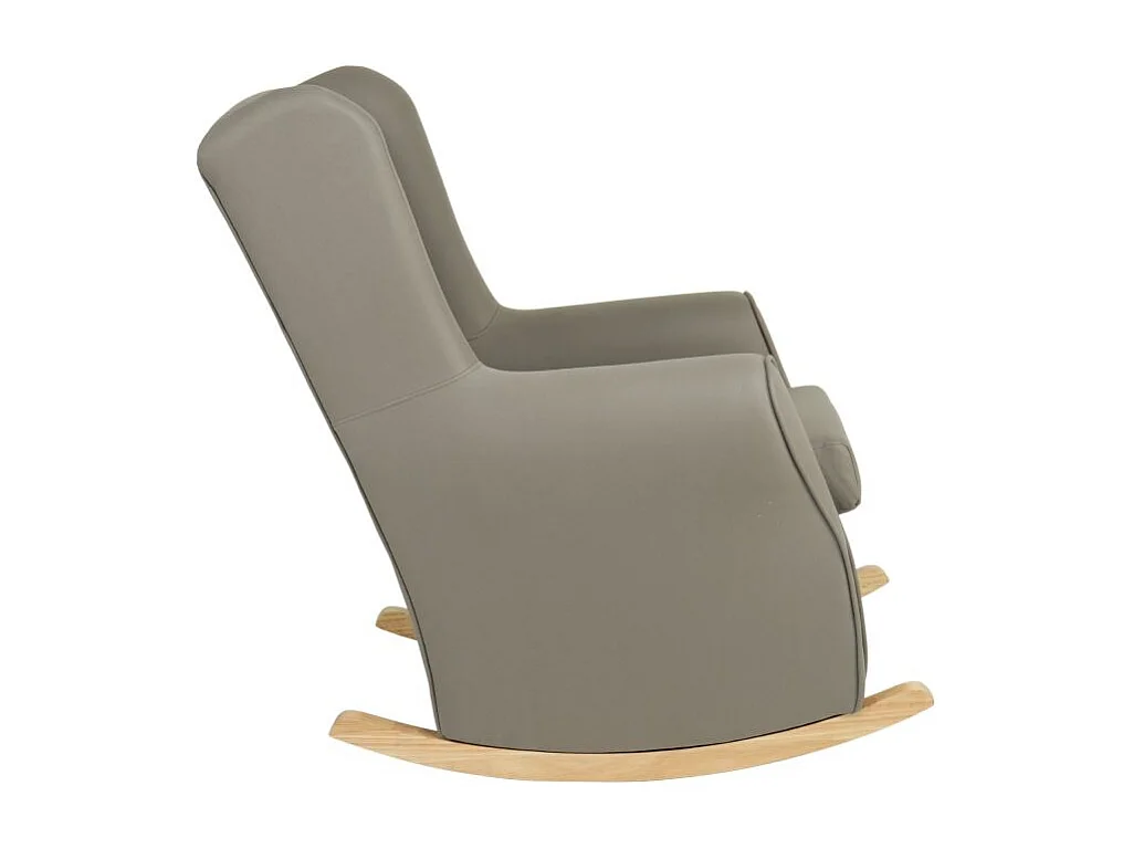 Poltrona de baloiço com pernas madeira cinzento 95x81x104cm