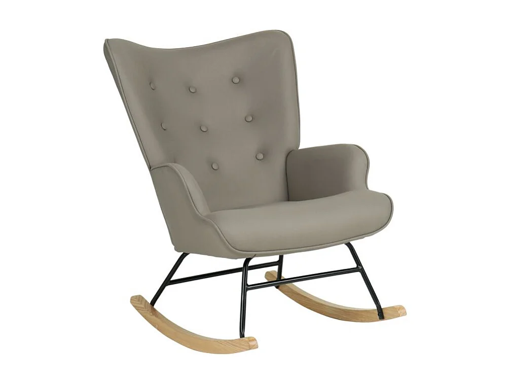 Schaukelsessel Polyester grau 91x68x85cm