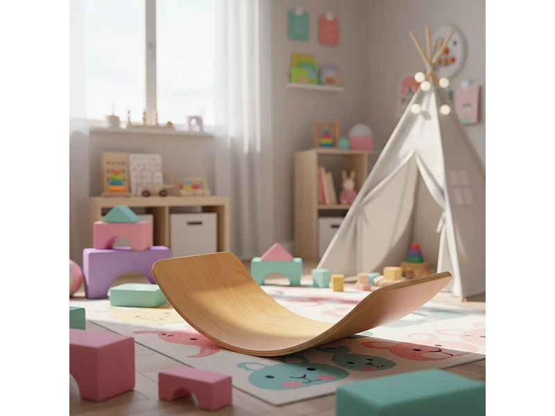 Gebogen plank bruin 20x30x62cm