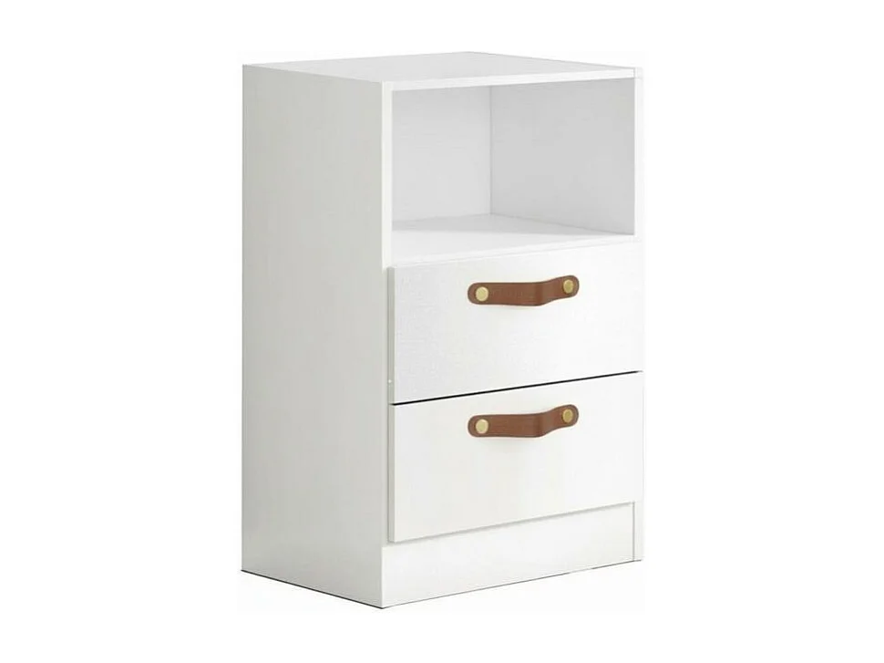Kommode 2 Schubladen weiß 74x42x42cm